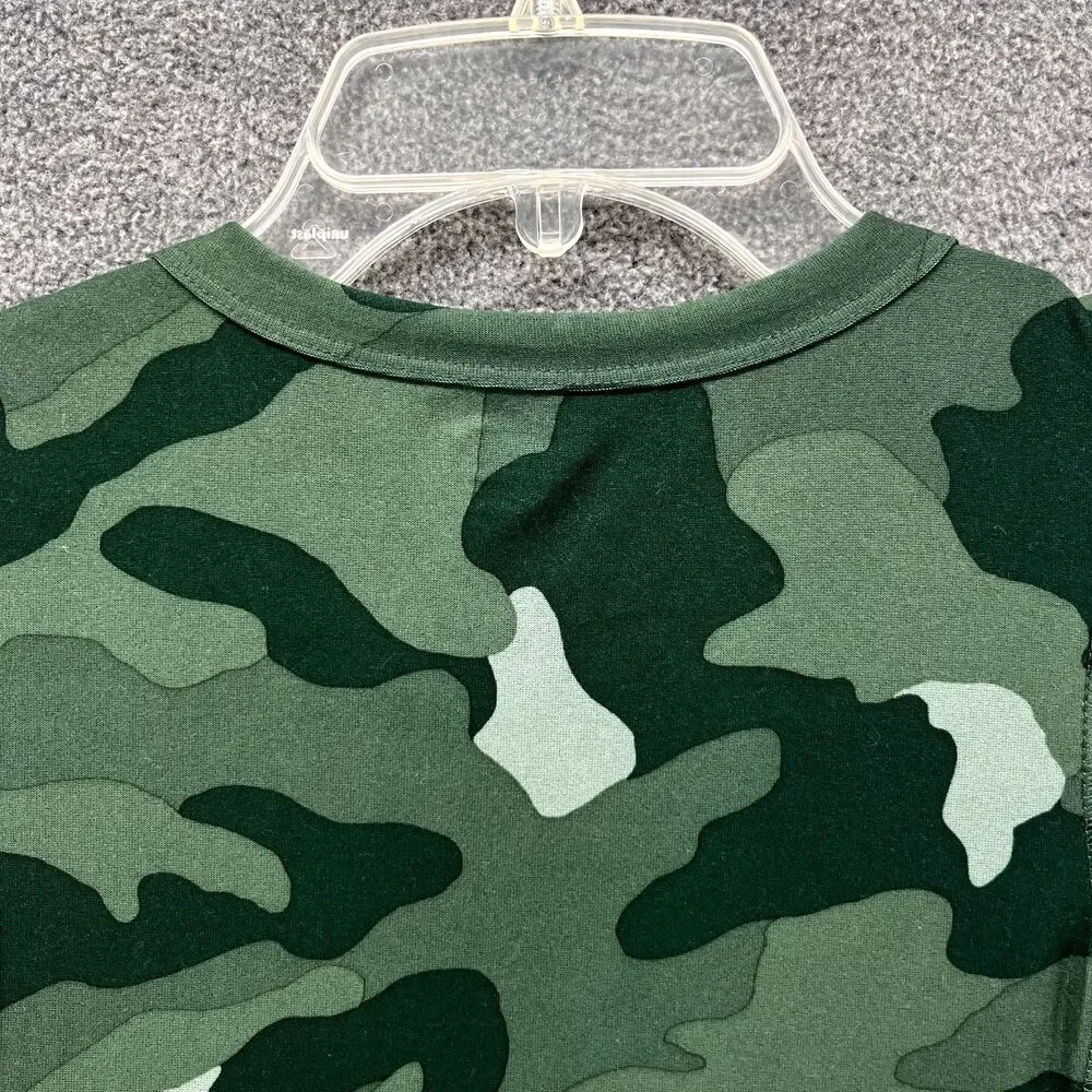 Old navy Top Girls XL (14-16) Youth crop Tank camo‎ green active scoop neck